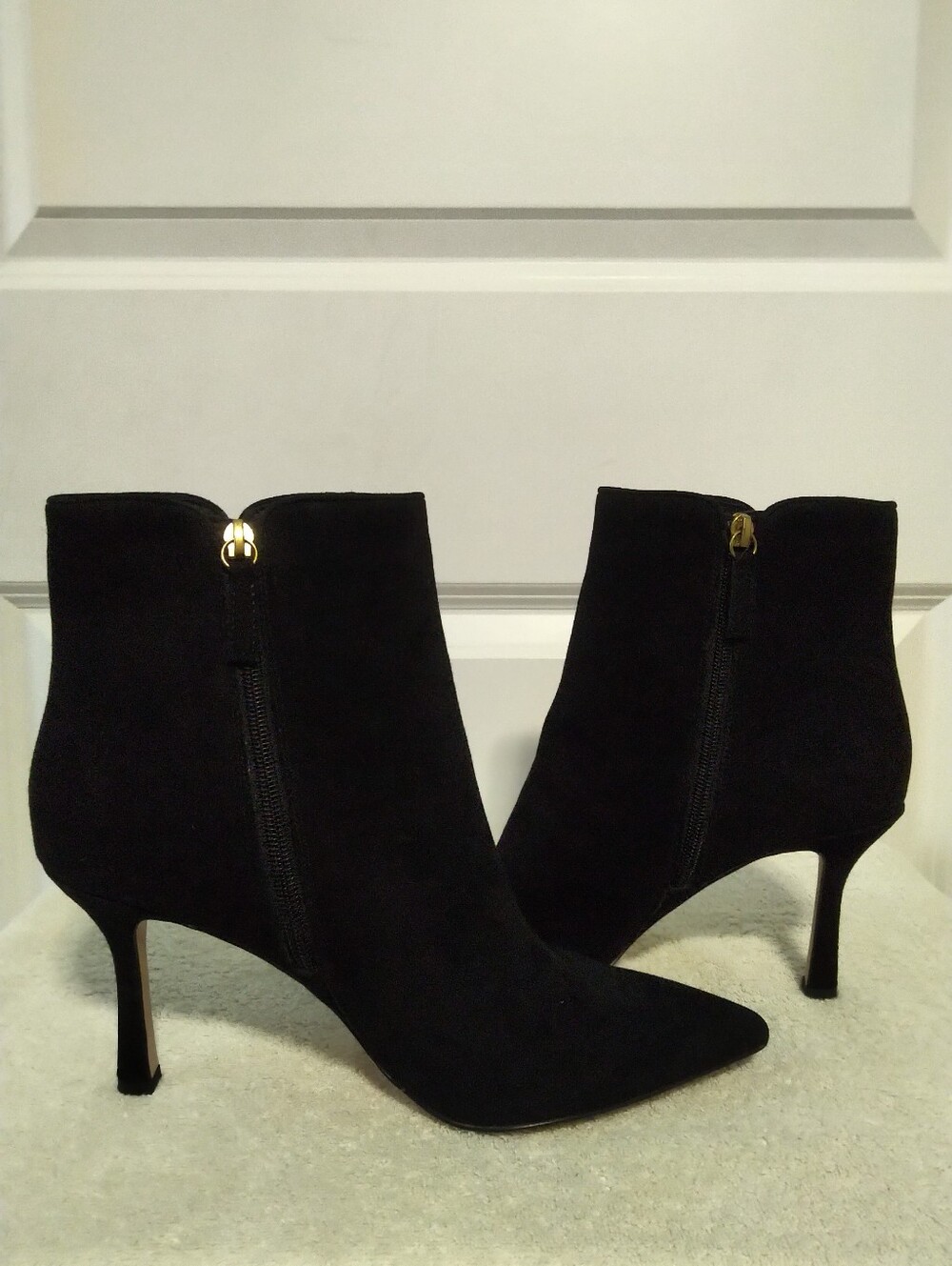 J. Crew Black Suede Pointed-Toe Ankle Boots - Size 9.5